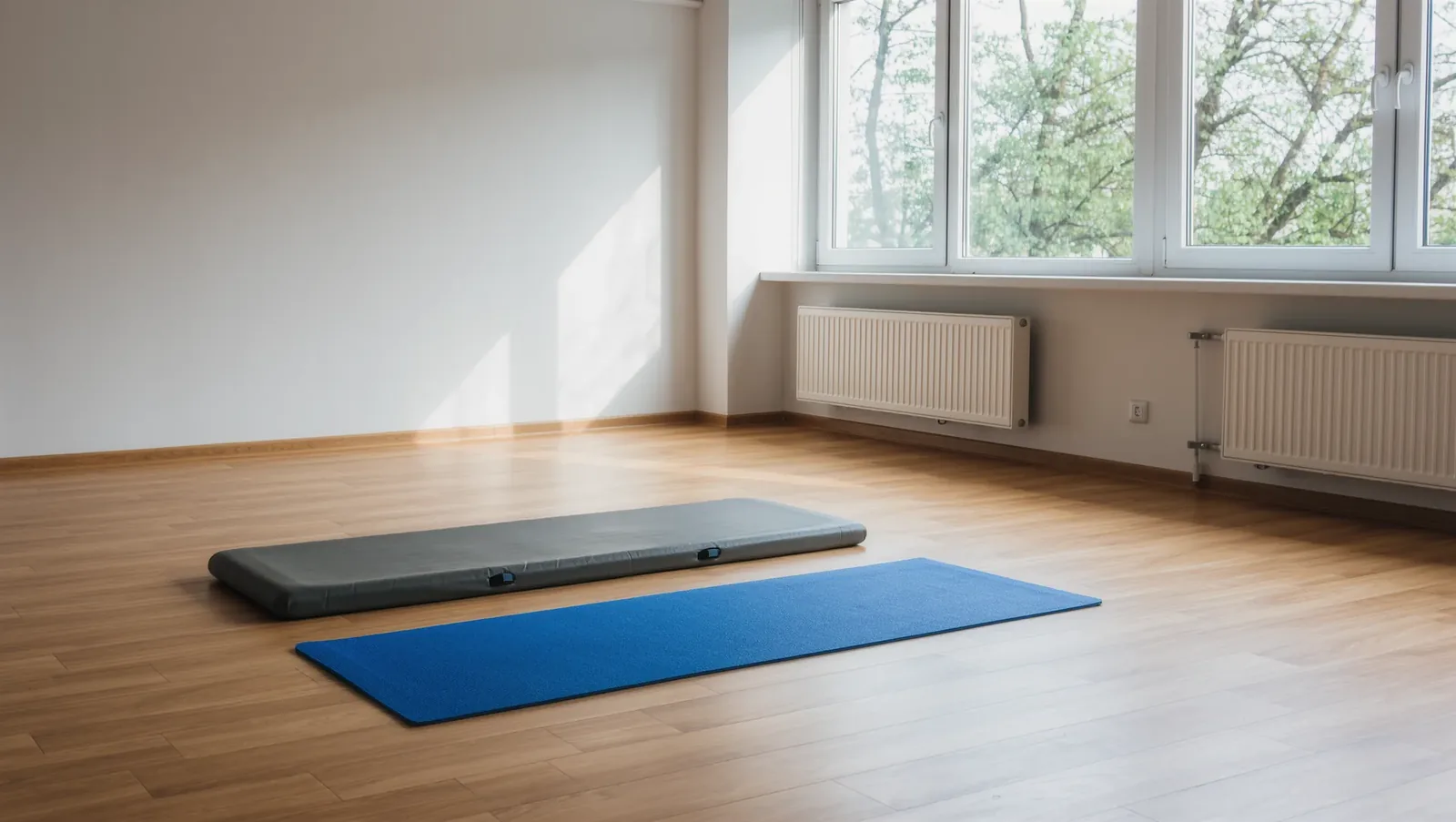 Symbolbild Gymnastikmatte und Balancekissen